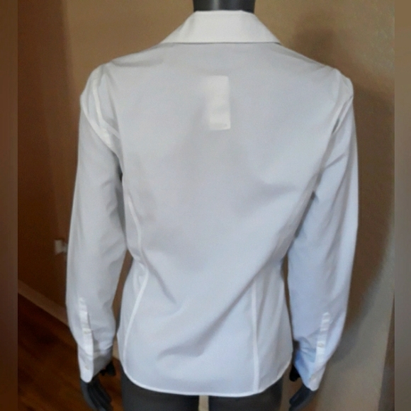 Brooks Brothers Criss cross  White Blouse w/ side zipper - Picture 7 of 12